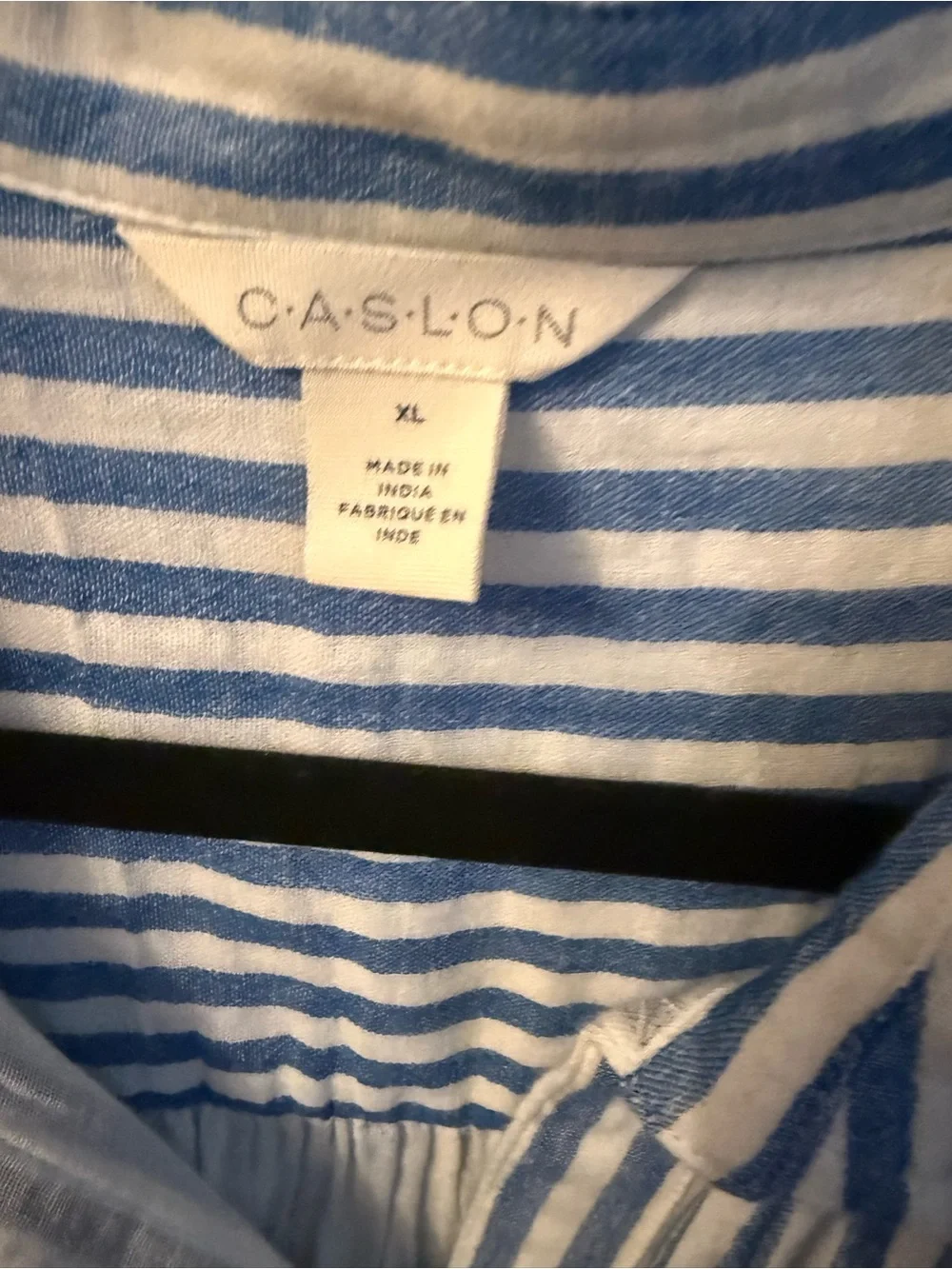 Caslon Blue & White Striped Button-Down Shirt